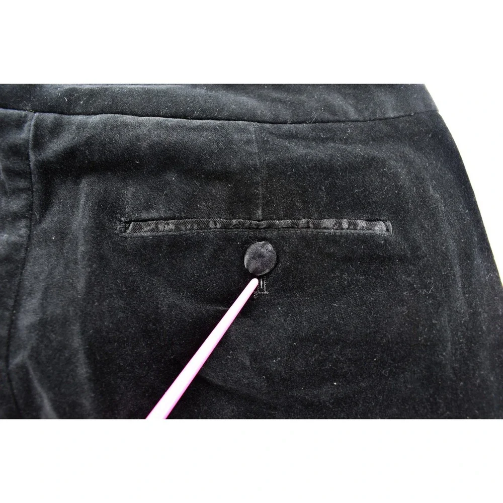 Boden Womens Black Velvet Bootcut Trousers Mid Rise Dress Pants Size 10R